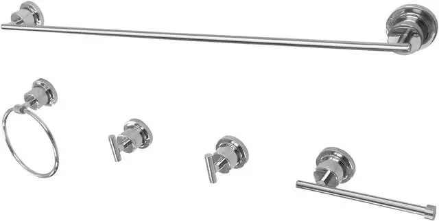 Alt view image 4 of 4 - Kingston Brass BAH8230478C Concord 5 Piece Bathroom Accessory Set, Polished Chrome