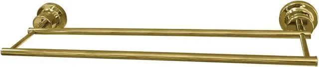 Alt view image 2 of 3 - Kingston Brass BAH821318PB Concord 18 in. Double Towel Bar, Polished Brass