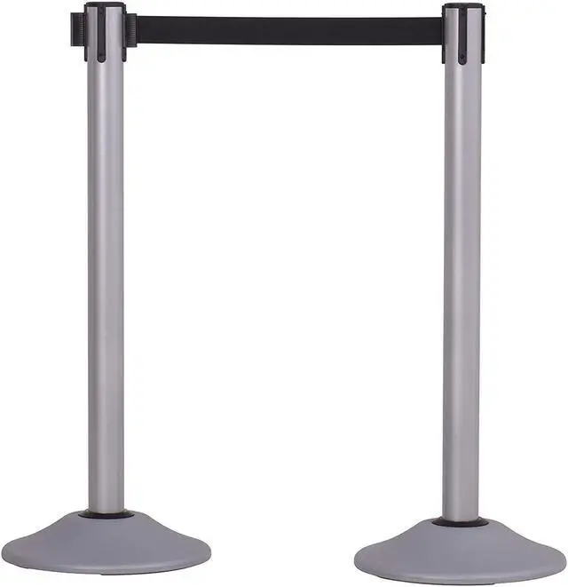 Main image of Silver post and 7.5' Black Belt -  2 pack