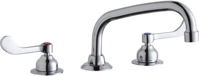 Main image of Elkay 8" Centerset with Concealed Deck Faucet with 8" Arc Tube Spout 4" Wristblade Handles Chrome