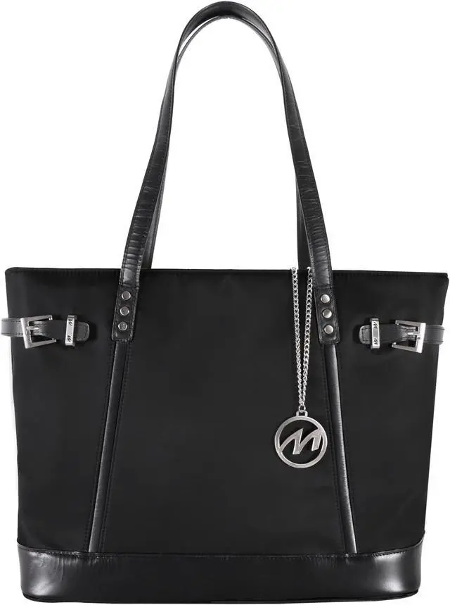 Alt view image 9 of 10 - McKlein USA 17565 Aria Nylon Ladies Tote, Black