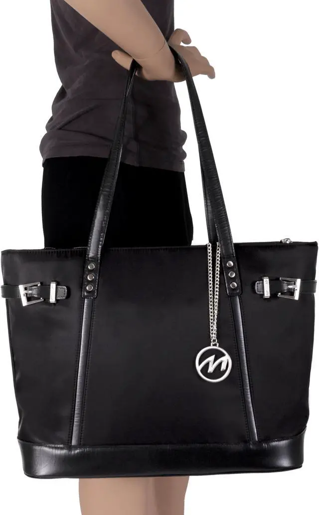 Alt view image 5 of 10 - McKlein USA 17565 Aria Nylon Ladies Tote, Black