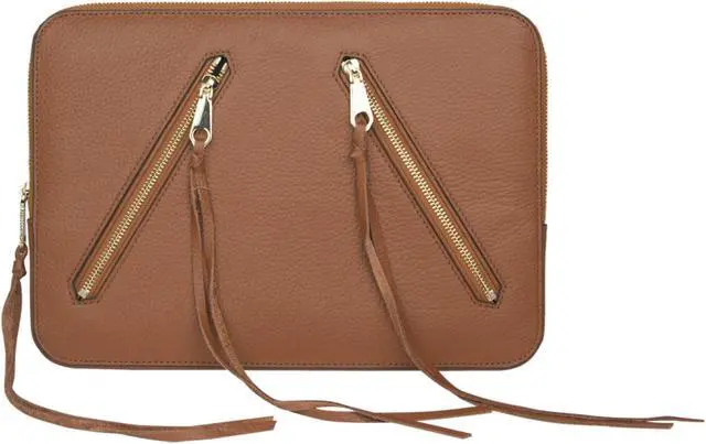 Alt view image 4 of 4 - Rebecca Minkoff Moto 13" Sleeve Almond Pebble Leather QF6-00266