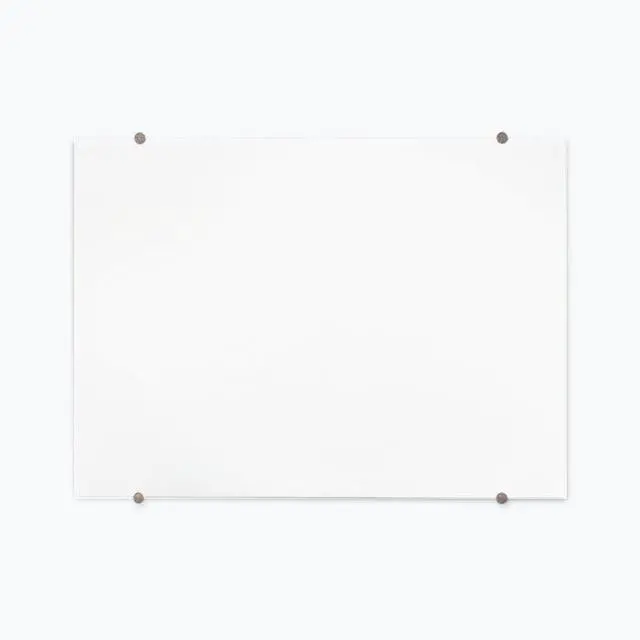 Alt view image 10 of 11 - Luxor Magnetic Wall-Mounted Glass Board - 48" x 36" - White Surface - Silver Aluminum Frame WGB4836M