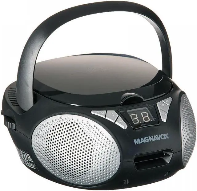 Alt view image 9 of 18 - Magnavox CD Boombox with AM/FM Stereo Radio in Black (MD6924)