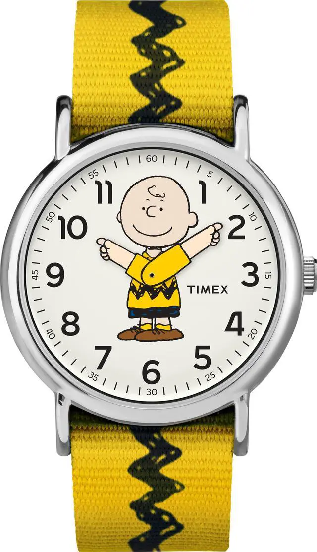 Alt view image 5 of 7 - Men's Timex Weekender X Peanuts Yellow Charlie Watch TW2R41100 TW2R41100JT