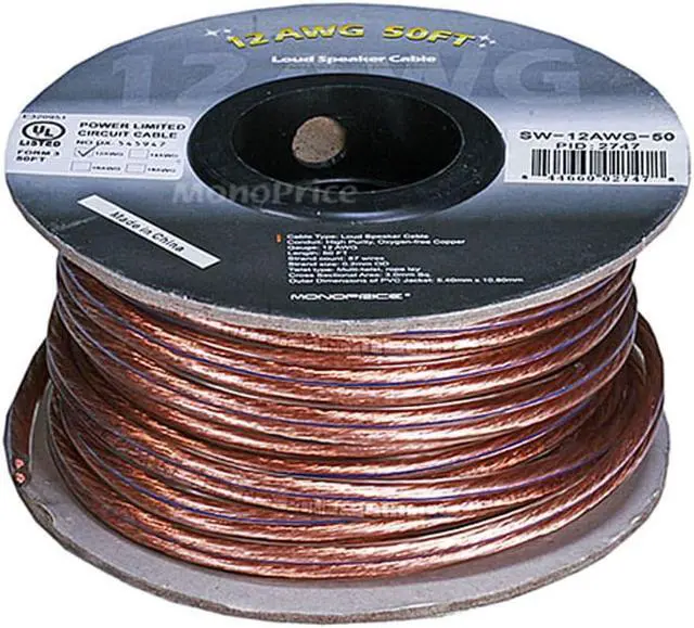 Alt view image 6 of 12 - MONOPRICE, INC. 2747 SPEAKER WIRE 18AWG OXYGEN-FREE_ 50FT