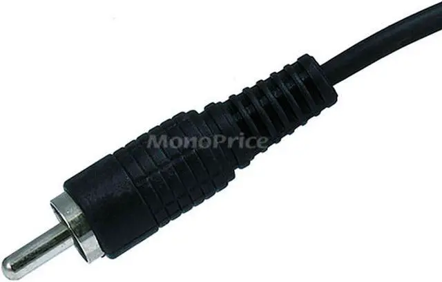Alt view image 3 of 4 - MonoPrice 653 6ft RCA Plug/Plug M/M Cable - Black