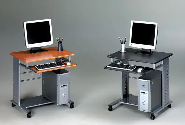 Alt view image 5 of 12 - Mayline Empire Mobile PC Cart 29-3/4w x 23-1/2d x 29-3/4h Medium Cherry 945MEC