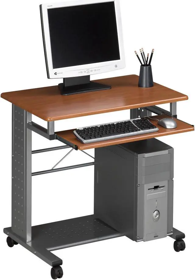 Alt view image 4 of 12 - Mayline Empire Mobile PC Cart 29-3/4w x 23-1/2d x 29-3/4h Medium Cherry 945MEC