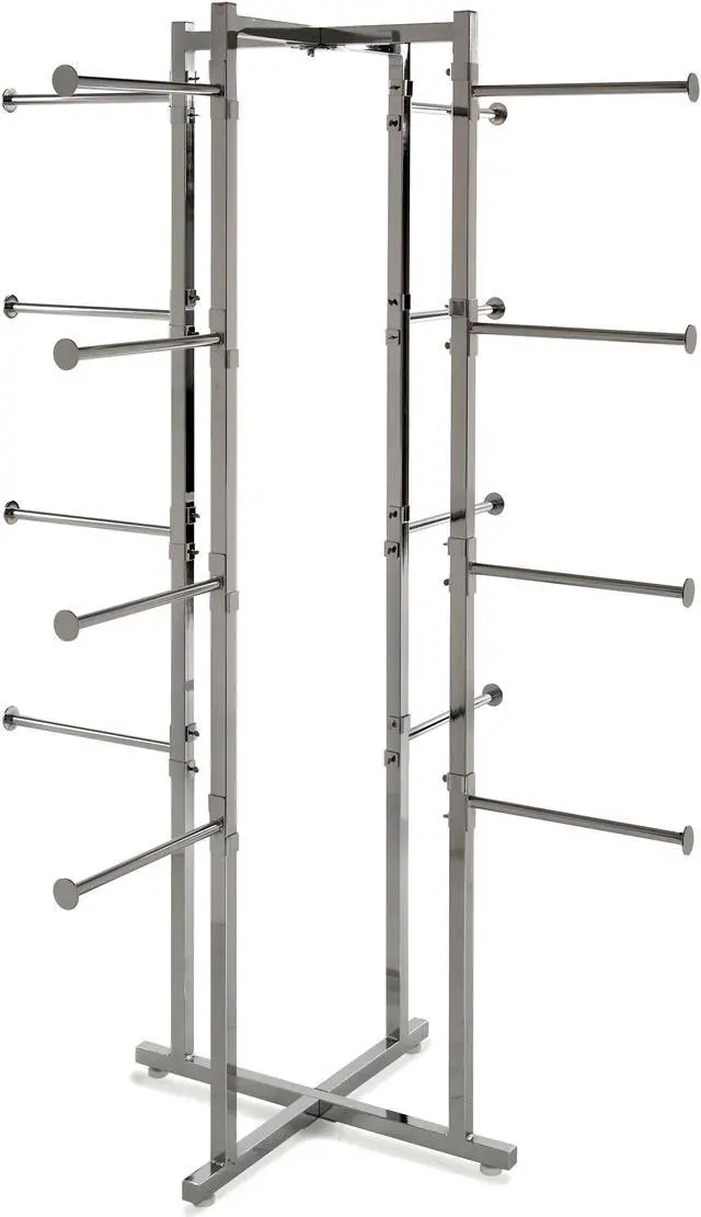 Alt view image 3 of 3 - Econoco K35 Folding Lingerie Tower - Square Tubing With Round Tubing Arms