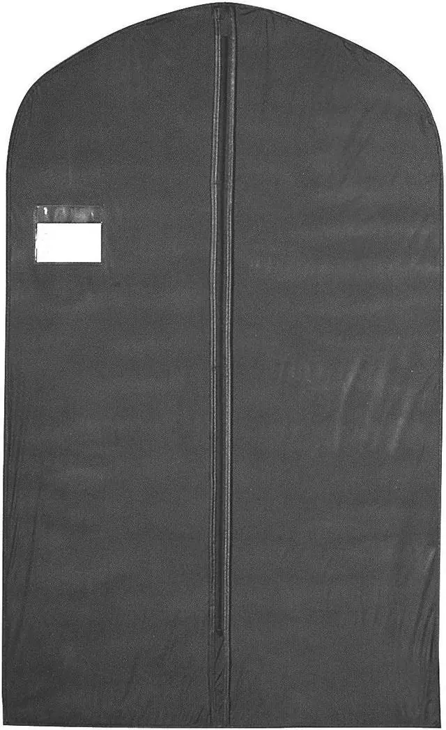 Main image of 24" x 40", 3 Gauge Vinyl Taffeta Finish w/ Window/Card Pocket and Center Zipper - Black with Black Trim Color,Pack Size - 100