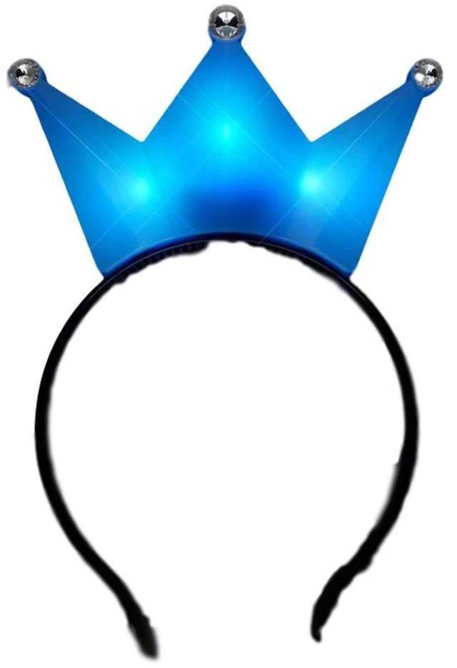 Main image of 3 Jeweled Blue Princess Crown Headbands