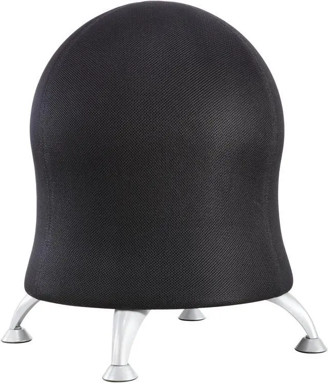 Alt view image 7 of 7 - Safco Zenergy Ball Chair 22 1/2" Diameter x 23" High Black/Silver 4750BL