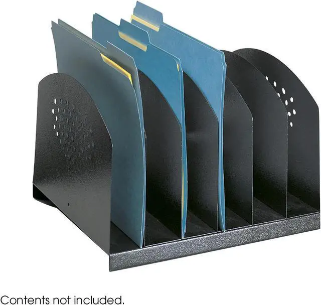Alt view image 8 of 9 - Safco Steel Desk Rack 6 Sections 12-1/4"x11-1/8"x8" Black 3155BL - OEM