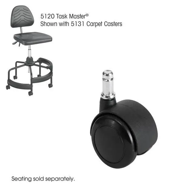 Alt view image 5 of 5 - Safco 5131 TaskMaster® Carpet Casters, 2" 2"dia. x 2"h