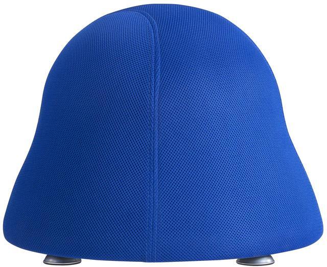 Alt view image 2 of 6 - Safco 4755BU Runtz Ball Chair, Backless - Supports Up to 250 lb - Blue Fabric Seat, Silver Base