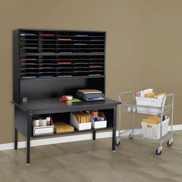 Alt view image 4 of 6 - Safco 7752BL E-Z Sort Riser - 57.5 x 13 x 14 - Black