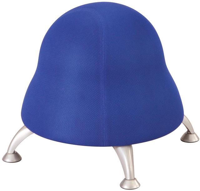 Alt view image 3 of 6 - Safco 4755BU Runtz Ball Chair, Backless - Supports Up to 250 lb - Blue Fabric Seat, Silver Base