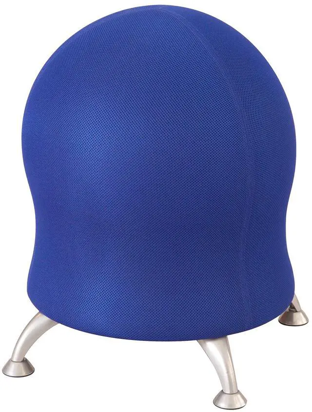 Alt view image 3 of 4 - Safco 4750BU Zenergy Ball Chair - Backless - Supports Up to 250 lb - Blue Fabric