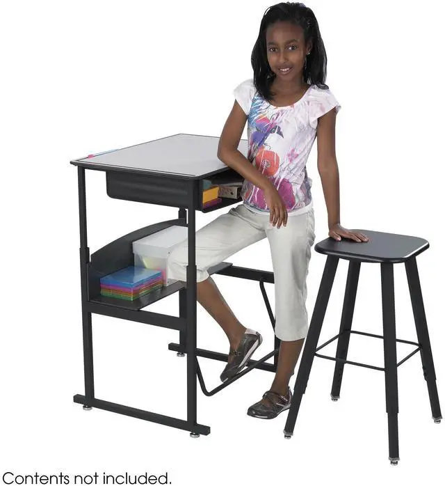 Alt view image 9 of 12 - Safco AlphaBetter Sitting Stool 1205BL