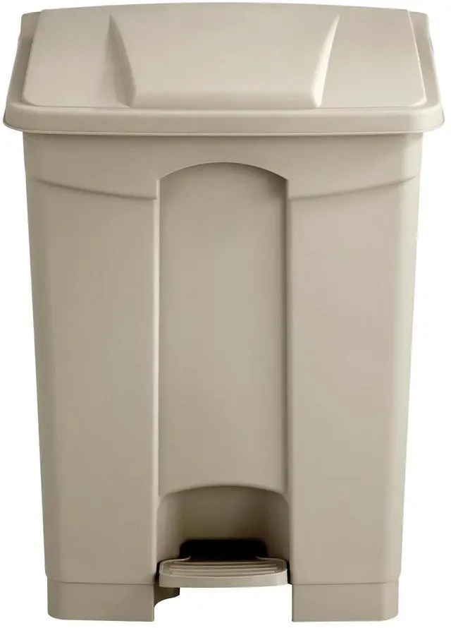 Alt view image 3 of 16 - Large Capacity Plastic Step-On Receptacle, 17gal, Tan