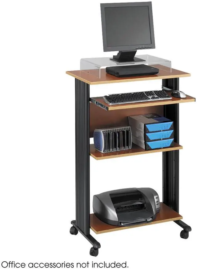 Alt view image 9 of 11 - Safco 1923CY Muv Standing Desk - 29.5" x 22" x 45" - Cherry