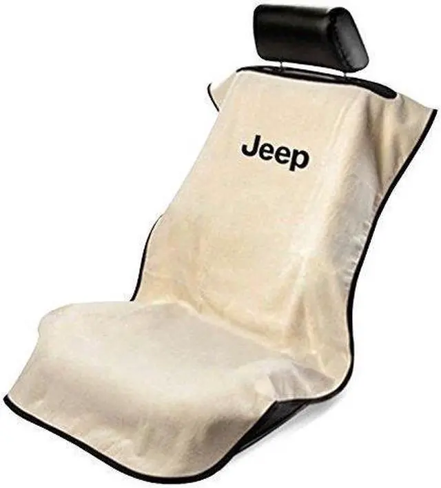Main image of Jeep Letters Tan Embr Seat Armour