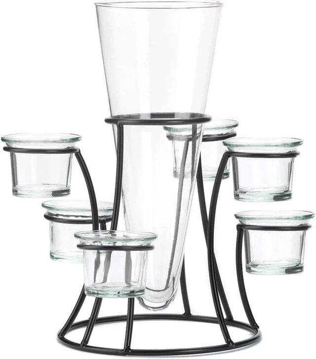Main image of CIRCULAR CANDLE STAND WITH VASE