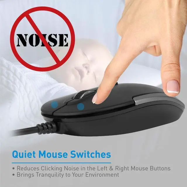 Alt view image 12 of 19 - USB-C Optical Quiet Click Mouse for Mac/PC in Black & Aluminum Gray
