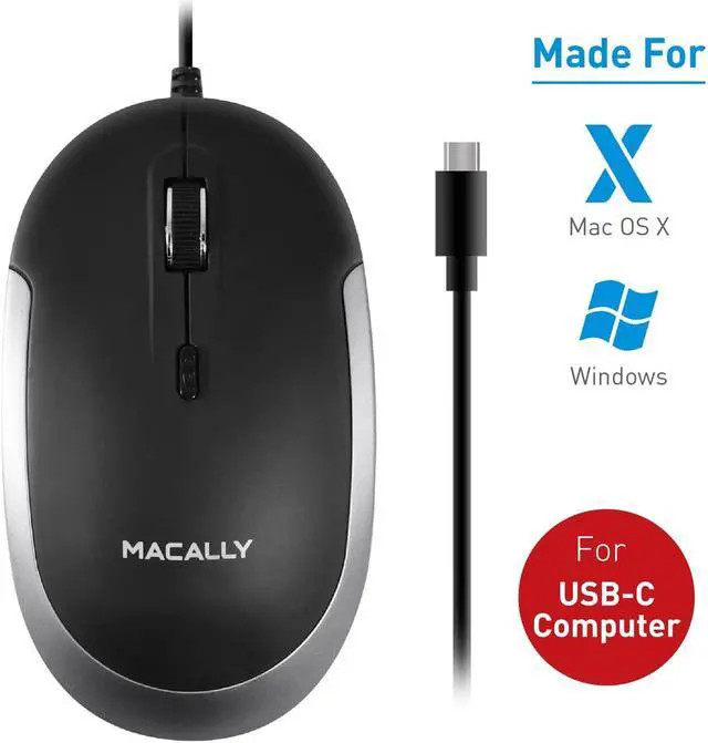 Alt view image 11 of 19 - USB-C Optical Quiet Click Mouse for Mac/PC in Black & Aluminum Gray