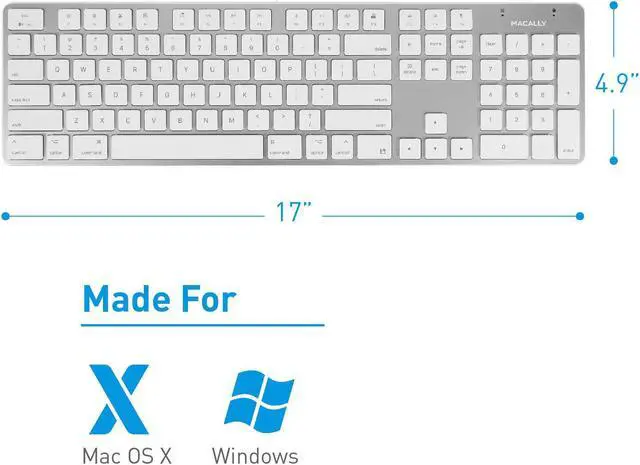 Alt view image 9 of 19 - Macally SLIMKEYPROA Ultra-Slim USB Wired Space Keyboard - Gray