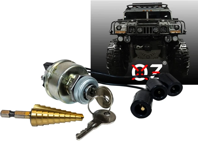 Alt view image 3 of 3 - (W) Ignition Starter Switch Military Plug 4-Position ACC/OFF/ON/START for Humvee M998 HMMWV 24V