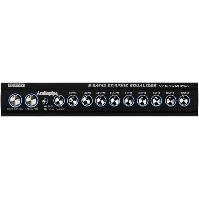 Alt view image 12 of 19 - Audiopipe EQ909X Voltage Display 9 Band Equalizer