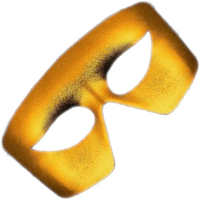 Alt view image 2 of 2 - Blinkee MGNLMMG Masquerade Gold Non-Light Up Metallic Mask Mardi Gras