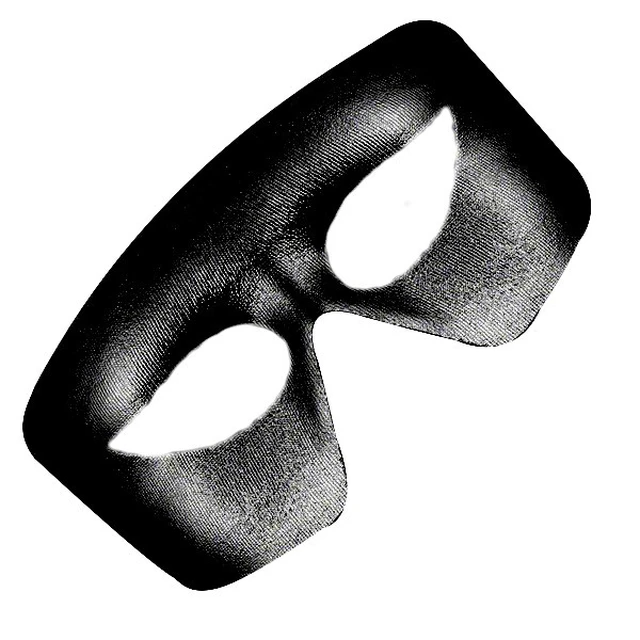 Alt view image 2 of 2 - Blinkee MBLNLMMG Masquerade Black Non-Light Up Metallic Mask Mardi Gras