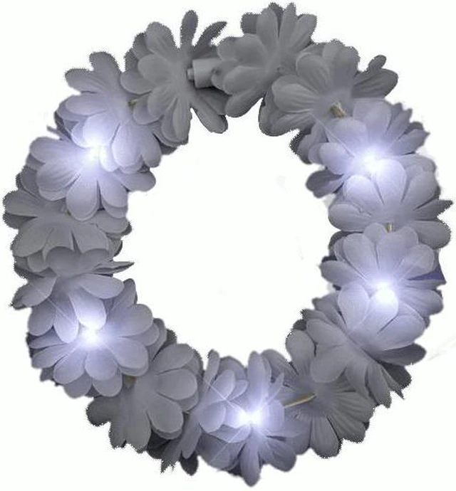 Alt view image 4 of 4 - blinkee light up flashing wedding white flower princess angel halo crown headband by