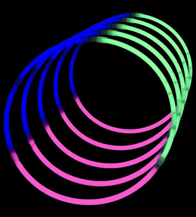 Alt view image 2 of 2 - Blinkee 1706000 Glow Necklace Tri Color Tube of Fifty, Pink, Blue & Green