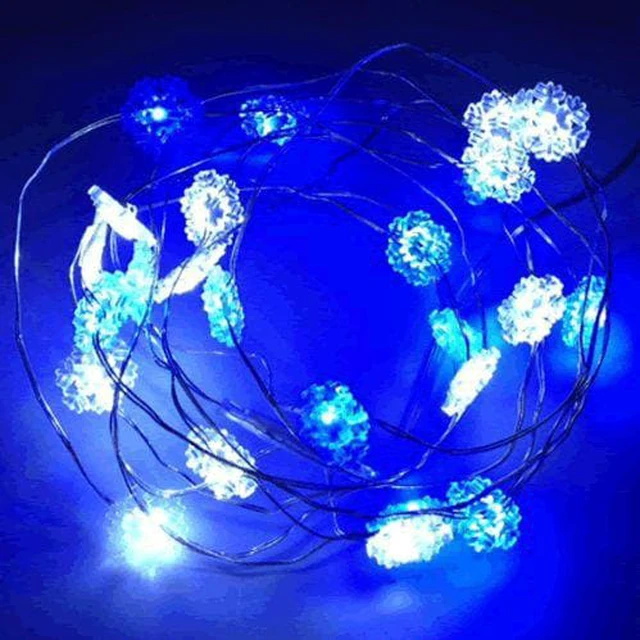 Alt view image 3 of 3 - LED String Lights with Blue Snowflakes by Blinkee