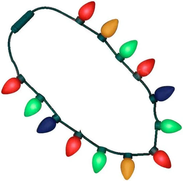 Main image of Huge Old School Christmas Light Bulb Necklace