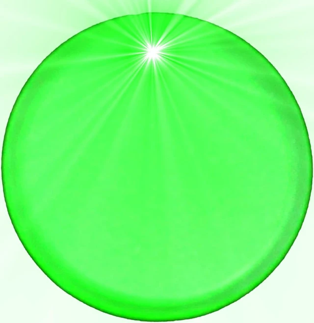 Alt view image 2 of 3 - Light Up Round Badge Pin Green