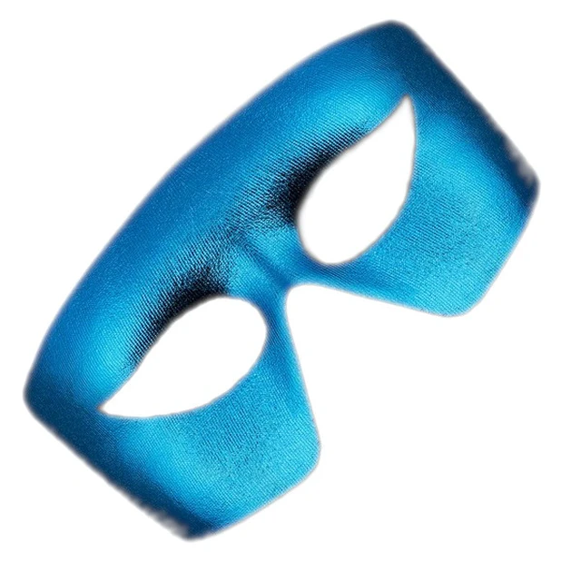 Alt view image 2 of 2 - Blinkee MBNLUMMG Masquerade Blue Non-Light Up Metallic Mask Mardi Gras