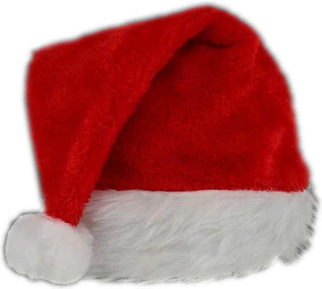 Main image of Red Stylish Fluffy Fur Santa Christmas Plush Hat