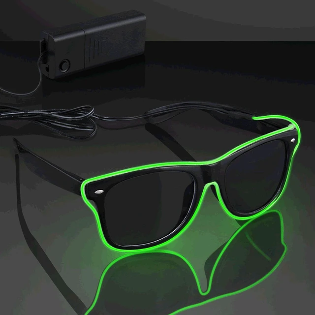 Alt view image 2 of 3 - blinkee Electro Luminescent Banray Sunglasses Green by