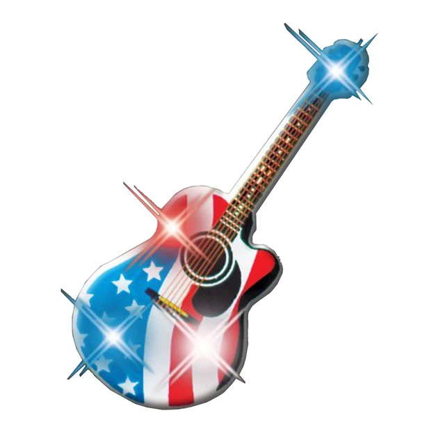 Alt view image 2 of 3 - Blinkee 1985000 USA Guitar Flashing Body Light Lapel Pins