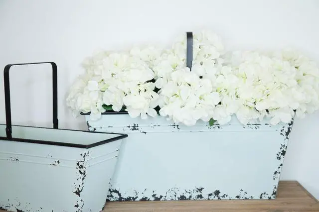 Main image of S/2 Metal Gathering Bins - Robins Egg Blue