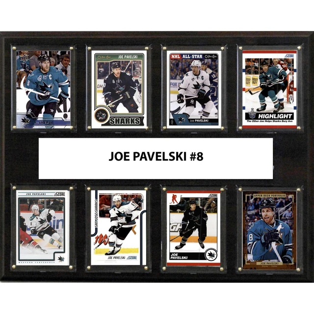 Alt view image 2 of 2 - C & I Collectables 1215PAVELSKI8C 12 x 15 in. Joe Pavelski NHL San Jose Sharks 8 Card Plaque