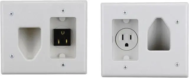 Alt view image 10 of 10 - DataComm Recessed Pro-power A/v Wall Plate Kit