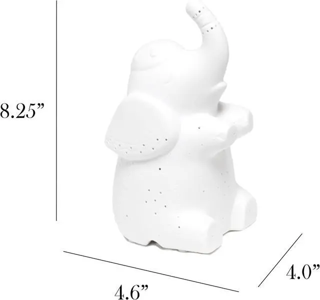 Main image of Simple Designs Porcelain Elephant Shaped Table Lamp
