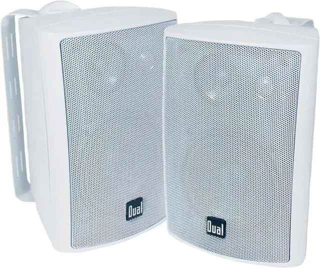 Alt view image 9 of 9 - Dual 4" 3-Way Indoor/Outdoor Speakers - White